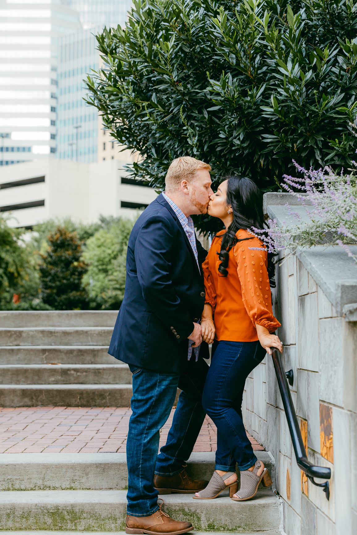 Uptown Charlotte engagement session at Romare Bearden Park shot by Nhieu Tang Photography | nhieutang.com