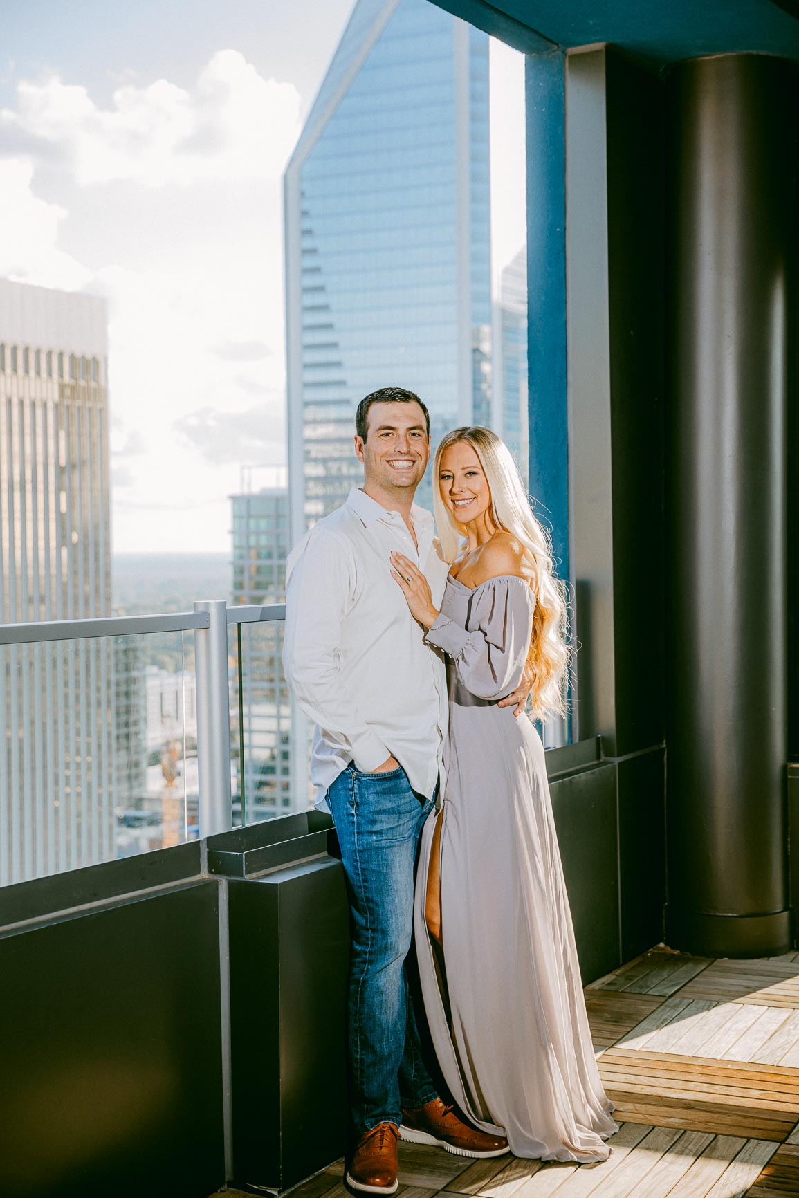 Uptown Charlotte engagement shot by Nhieu Tang Photography | nhieutang.com
