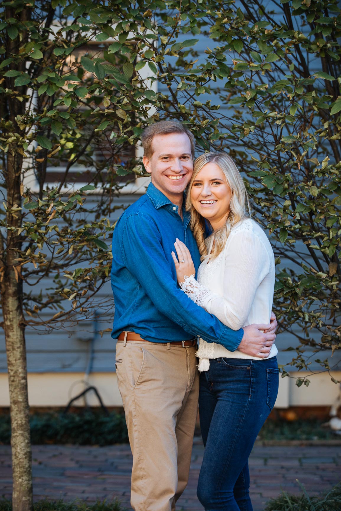 Uptown Charlotte fall engagement session at fourth ward historic neighborhood shot by nhieu tang photography | nhieutang.com