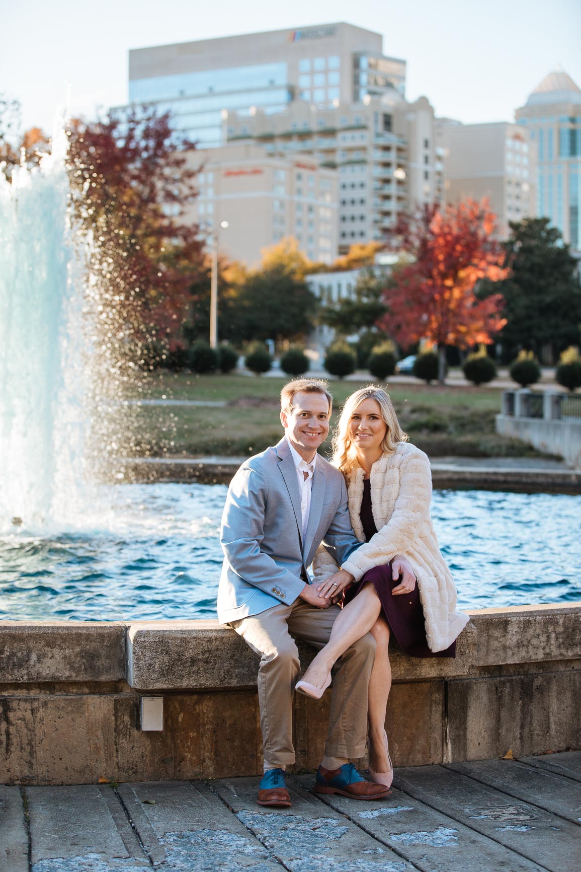 Uptown Charlotte engagement session at Marshall Park by nhieu tang photography | nhieutang.com