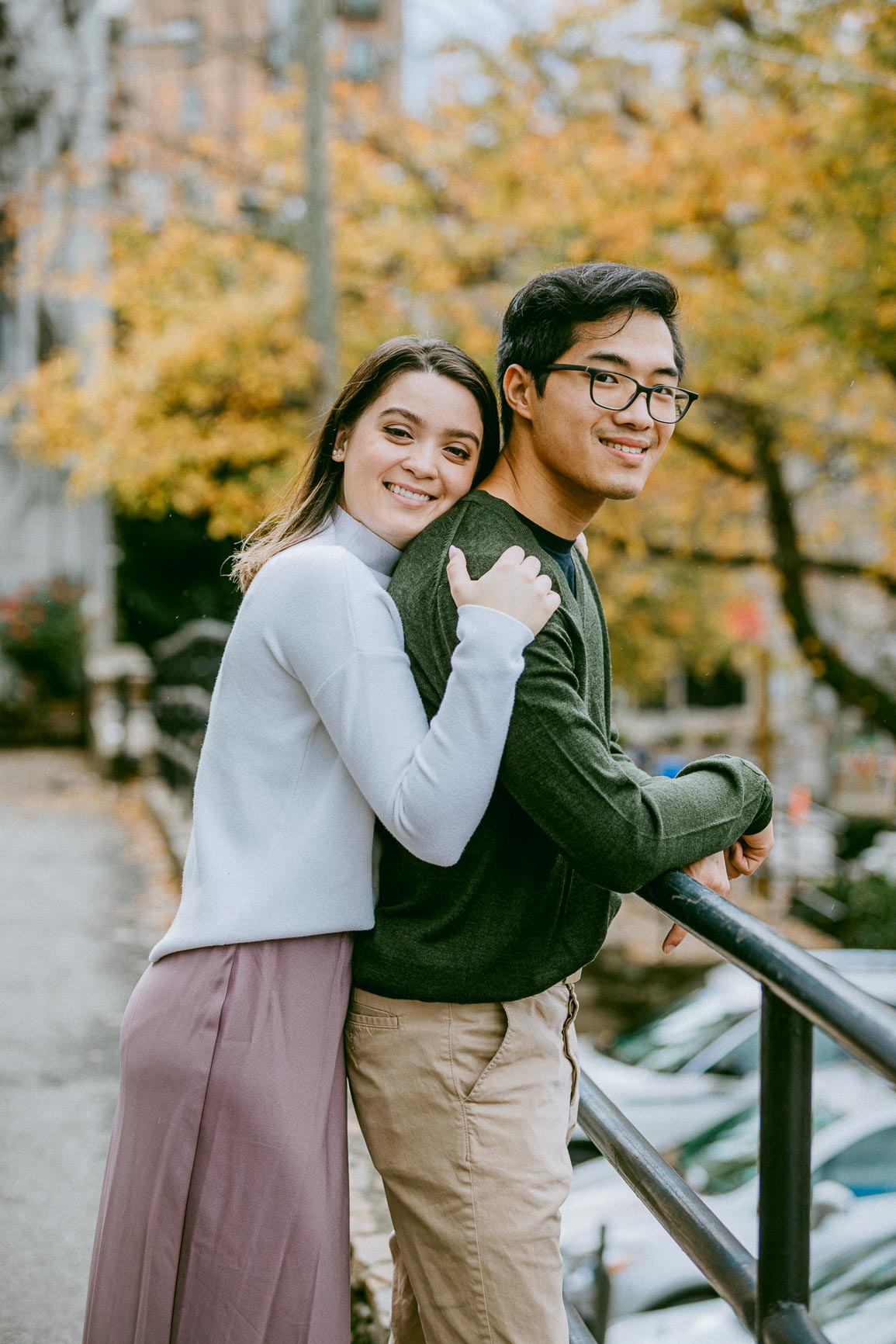 Fall engagement session in Downtown Asheville, North Carolina, shot by Nhieu Tang Photography | nhieutang.com