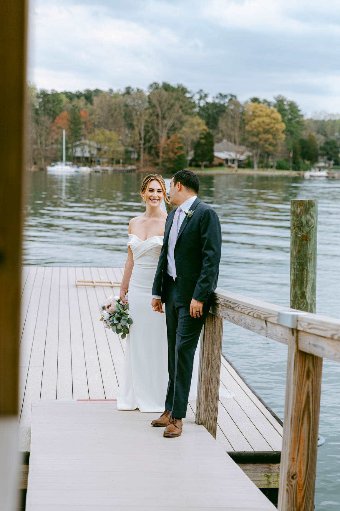 wedding portraits session in Mooresville, NC lake house shot by Nhieu Tang Photography | nhieutang.com