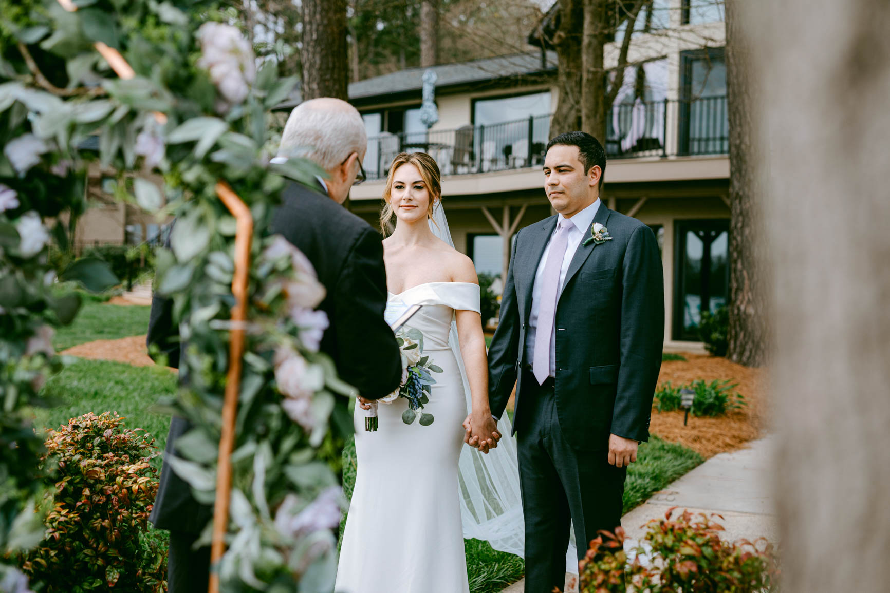 elopement ceremony in Mooresville, NC lake house shot by Nhieu Tang Photography | nhieutang.com