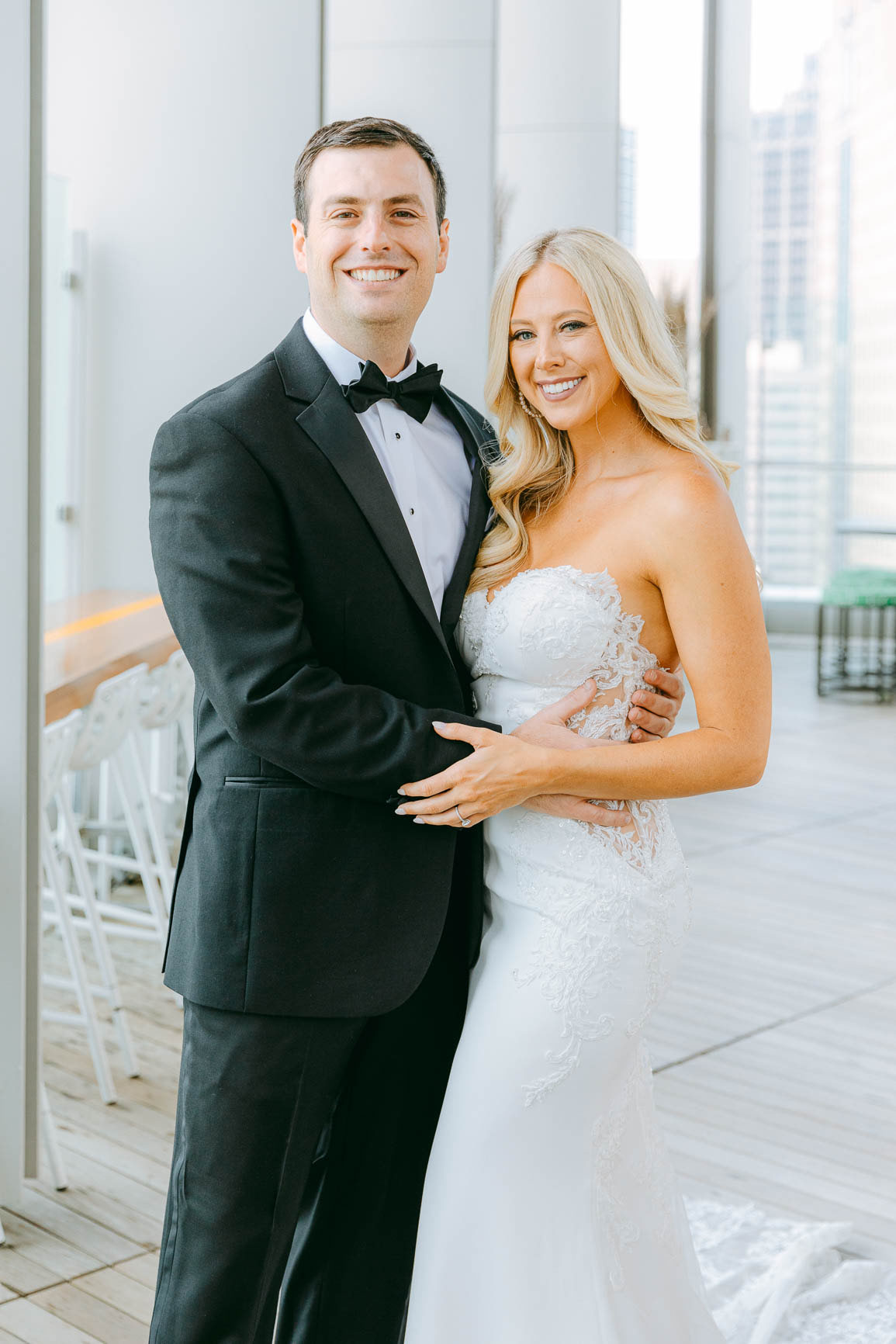 classic bride and groom portraits in uptown Charlotte nc shot by Nhieu Tang Photography | nhieutang.com