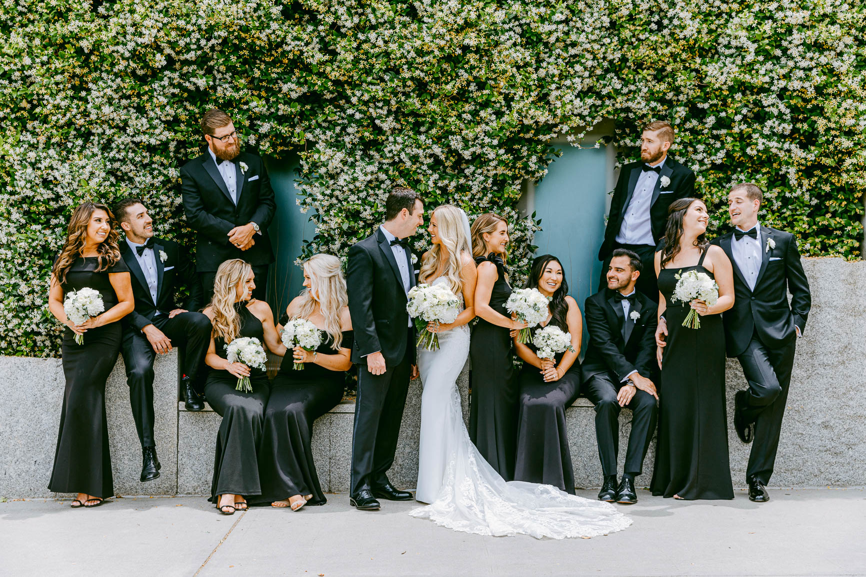 elegant bridal party photos in uptown Charlotte nc shot by Nhieu Tang Photography | nhieutang.com