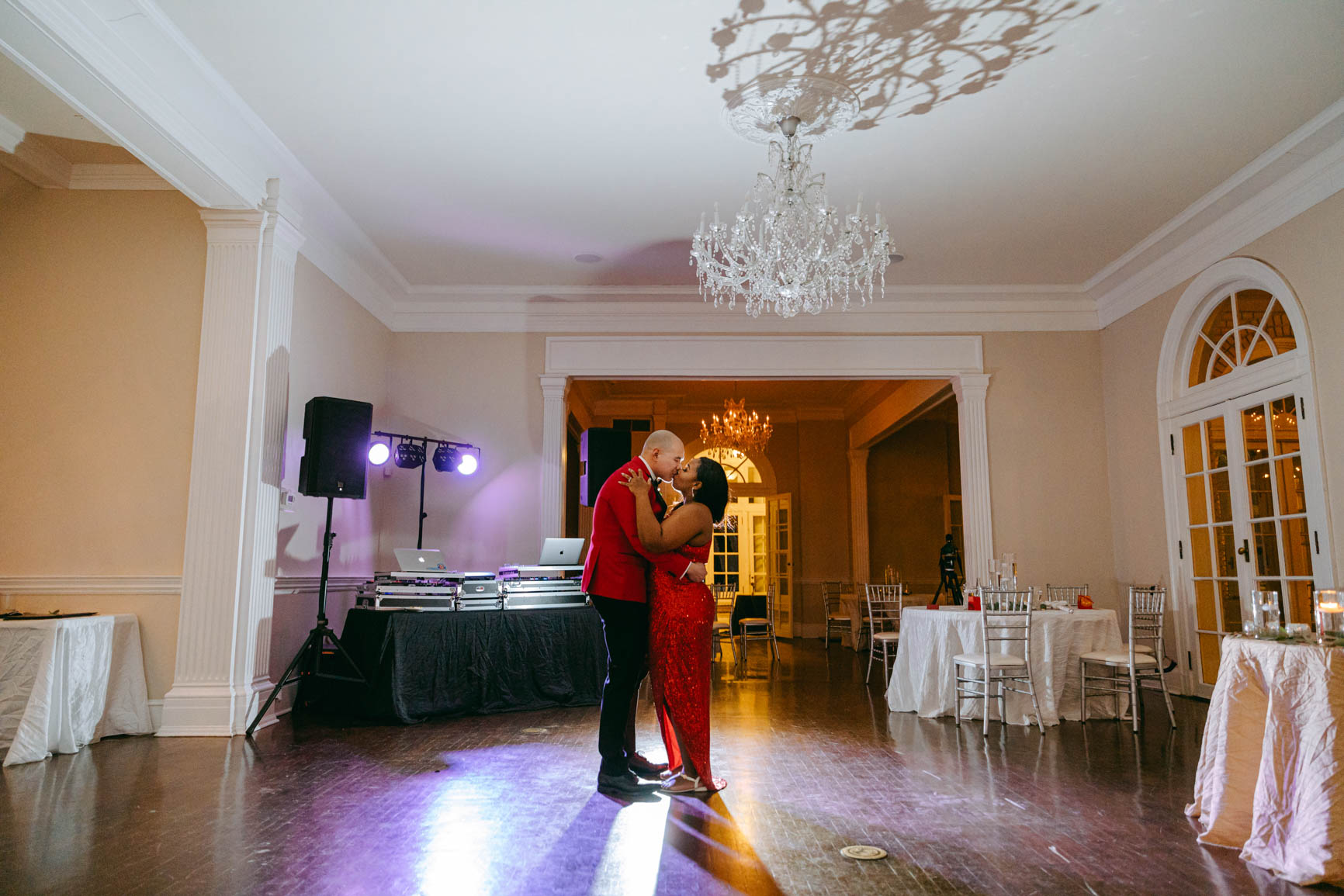 couple grand sparkler exit at Separk Mansion in Gastonia NC shot by Nhieu Tang Photography | nhieutang.com