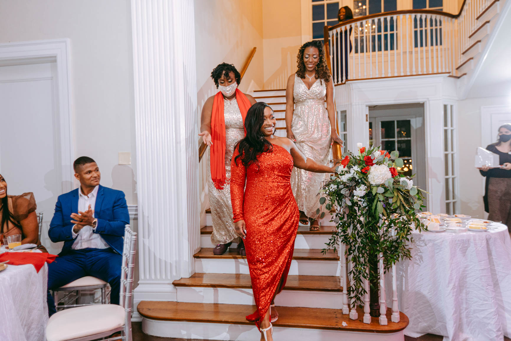 bride evening gown reveal at Separk Mansion in Gastonia NC shot by Nhieu Tang Photography | nhieutang.com
